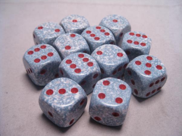Chessex Dice Sets: Air Speckled 16mm d6 (12)