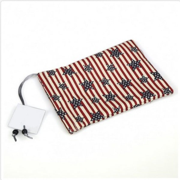 Cotton Dice Bag: Red, White, & Blue (5'' X 7'')