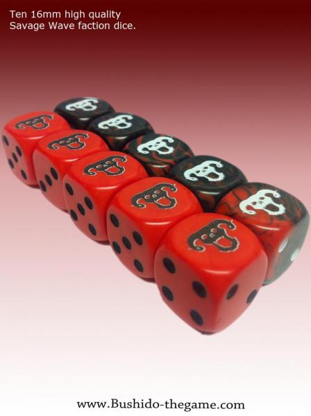 Bushido Miniatures: (Savage Wave) Faction Dice (10)