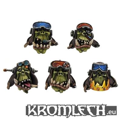 Kromlech Conversion Bitz: Orc Pilot Heads (10)