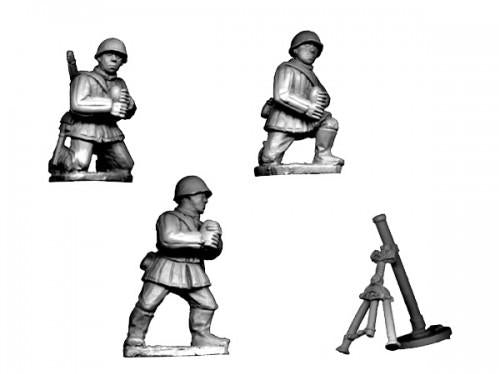 Crusader Miniatures: Russian Mortar (Winter Kit) (4 pcs)