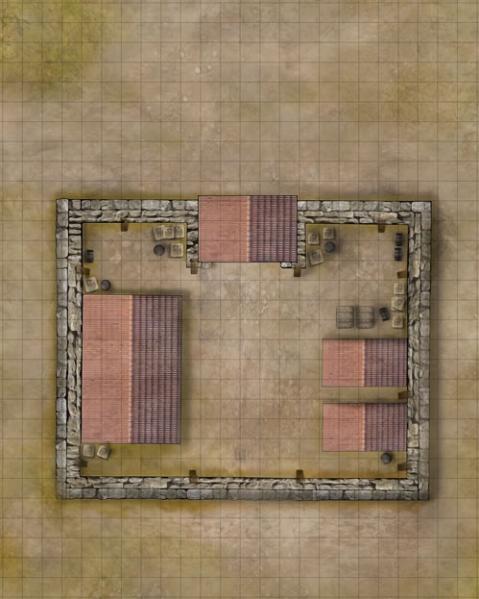 Savage Worlds RPG - Weird Wars: Rome Map Frontier Fortress/Village