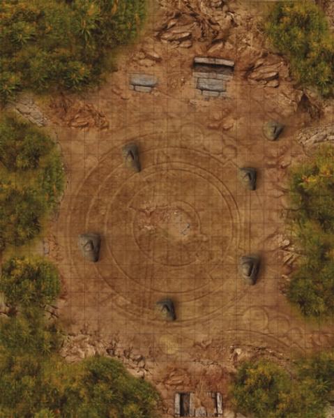 Savage Worlds RPG - Weird Wars: Rome Map Druid Circle/Village