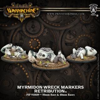 Warmachine Accessories:  Myrmidon Wreck Markers (3)