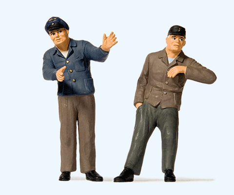 Preiser G1 63102 Railroad Engineer & Fireman in Cab Set #1