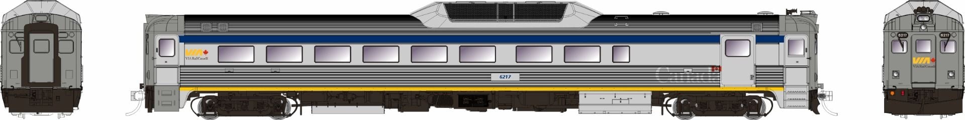 PREORDER Rapido HO 16348 Budd RDC-9 Phase 2, VIA Rail #6219