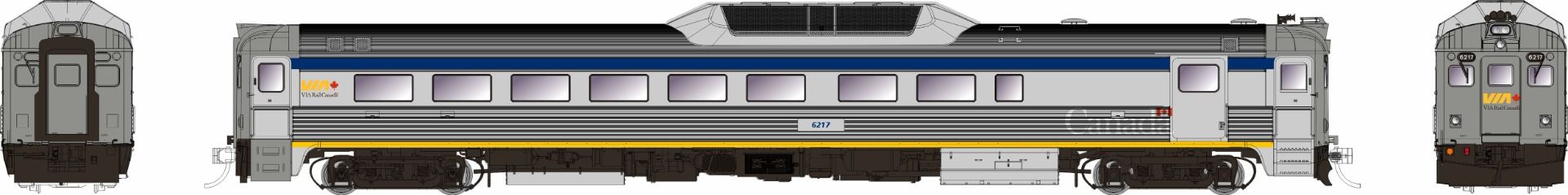 PREORDER Rapido HO 16347 Budd RDC-9 Phase 2, VIA Rail #6217