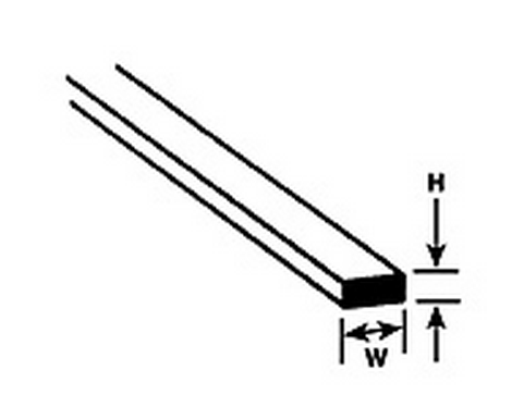 Plastruct 90759 MS-625 10pk STY RECT .060X1/4