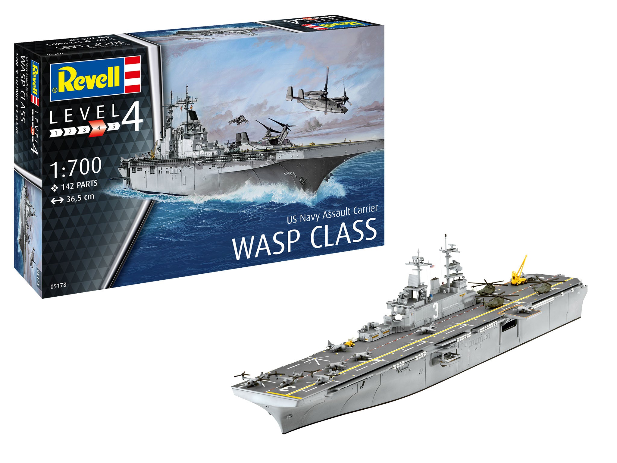 Revell 5178 US Navy Assault Carrier WASP Class 1:700