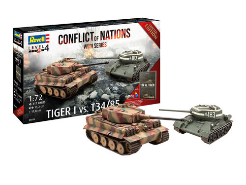 Revell 5655 Conflict Tiger vs T34 1:72