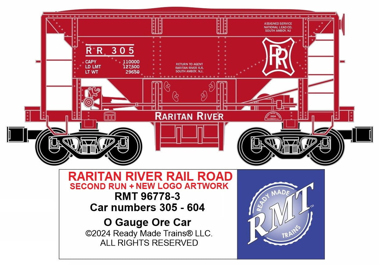 Ready Made Trains O 967783 Ore Car, Raritan River