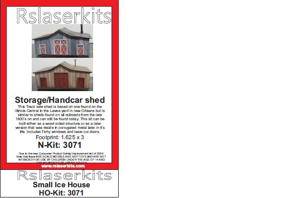 RS Laser Kits 3071 N Storage/Handcar shed