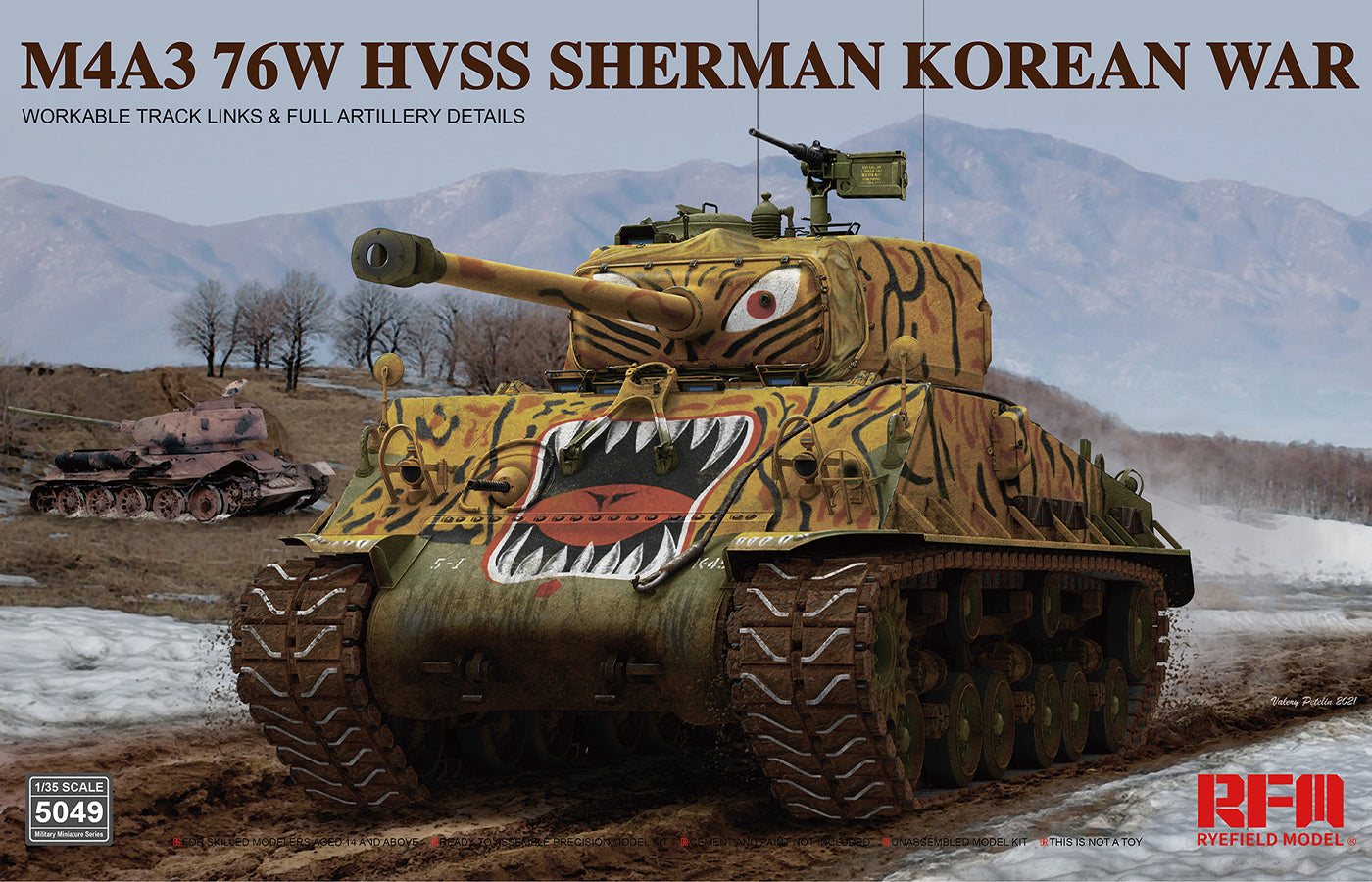 Rye Field Model 5049 M4A3 76W HVSS Sherman Korean War 1:35
