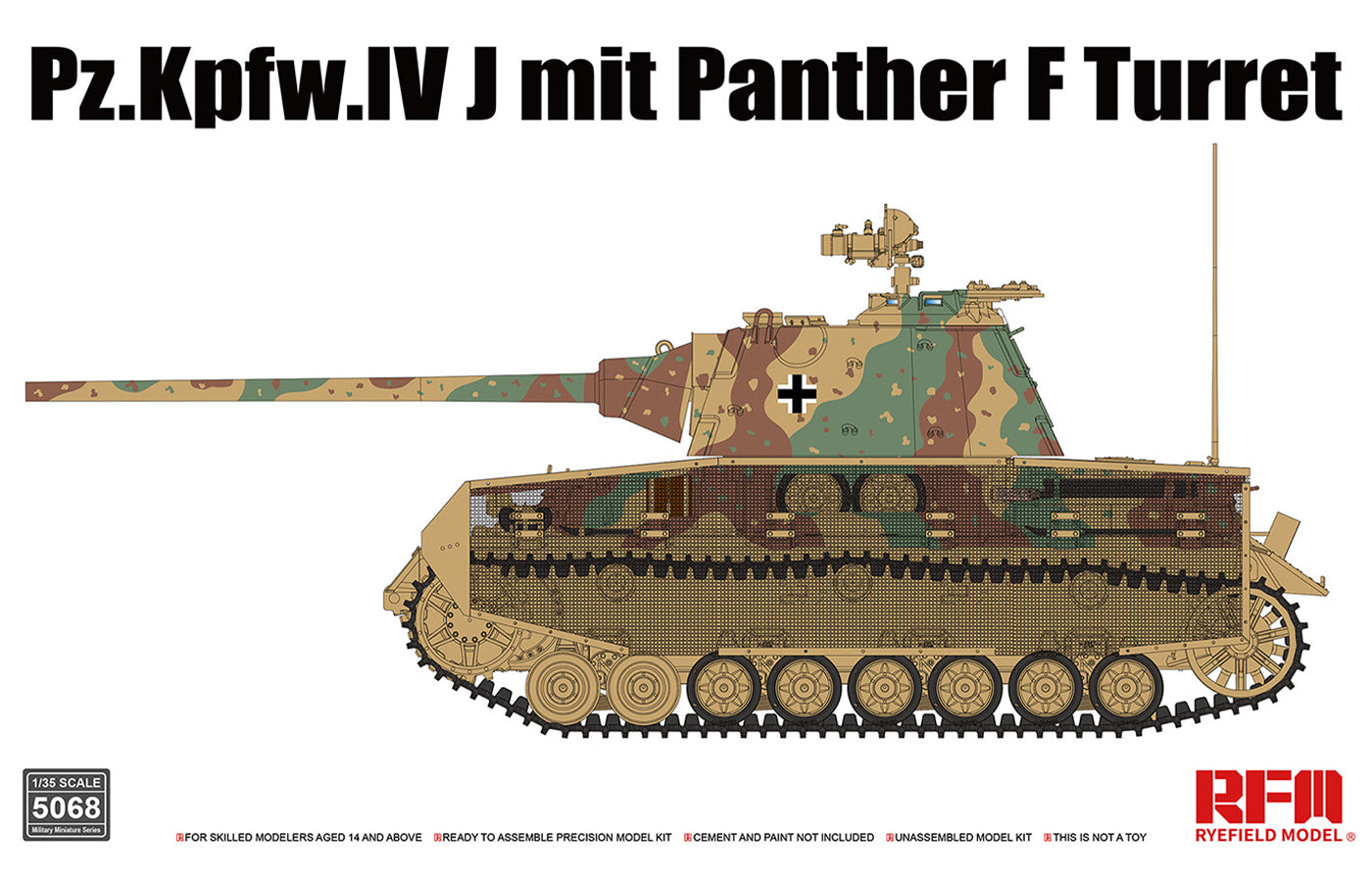 Rye Field Model 5068 Pz.Kpfw.IV J mit Panther F Turret 1:35