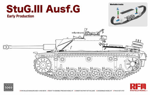 Rye Field Model 5069 Stug.III Ausf.G Early Prod. w/work 1:35
