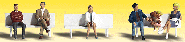 Woodland Scenics WOO2134 Scenic Accents(R) Figures -- Bus Stop People, N Scale