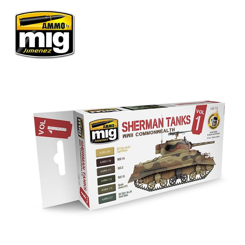 Ammo Mig 7169 SHERMAN TANKS VOL.1 SET