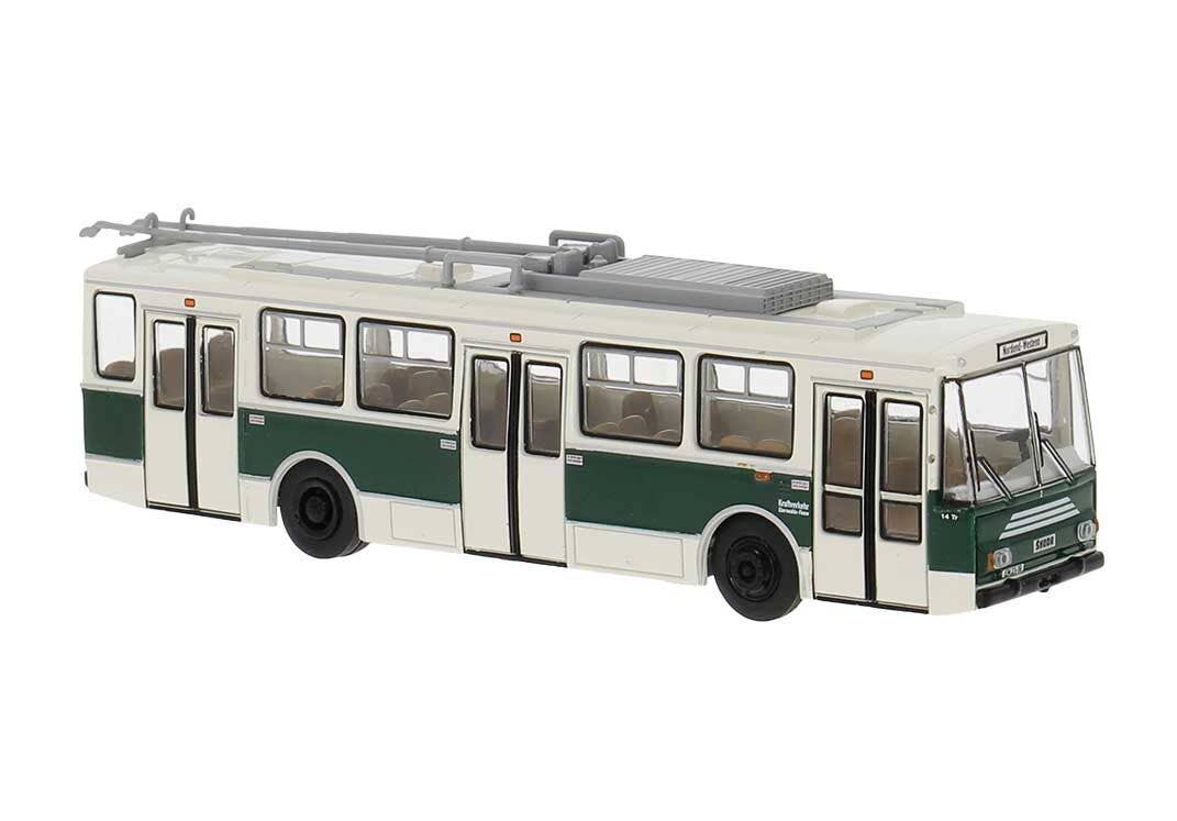 PREORDER Brekina HO 61377 Skoda Tr 14 Electric Trolley Bus, Eberswalde Germany | 46.79