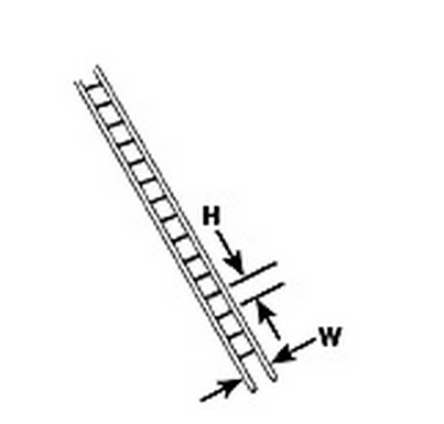 Plastruct 90673 LS-8 LADDER STYRENE, O