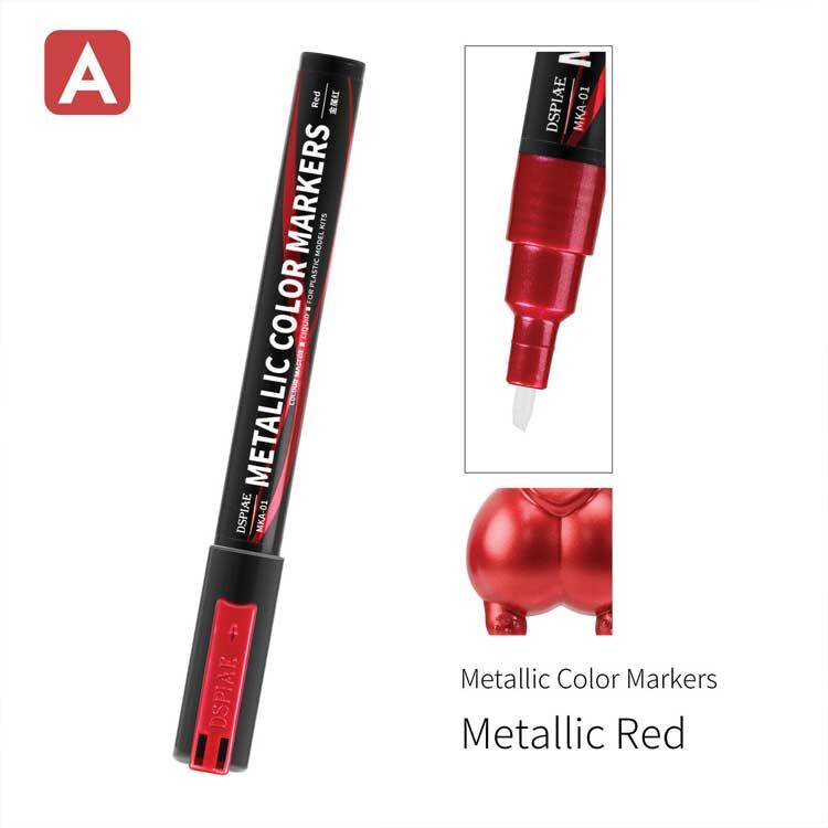 DSPIAE MKA01 Super Metallic Color Paint Marker, Metallic Red