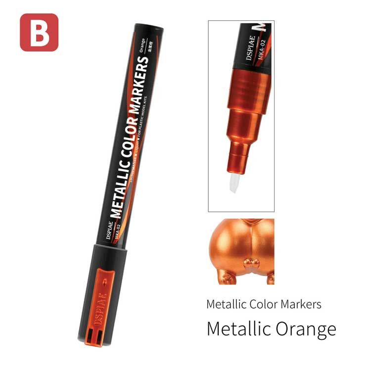 DSPIAE MKA02 Super Metallic Color Paint Marker, Metallic Orange