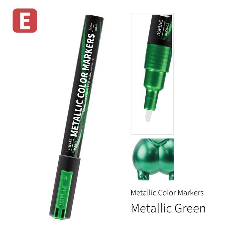 DSPIAE MKA05 Super Metallic Color Paint Marker, Metallic Green