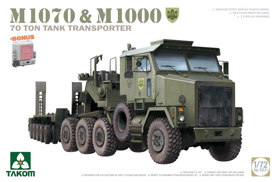 Takom 5021 M1070/M1000 70t Tank Transporter 1:72