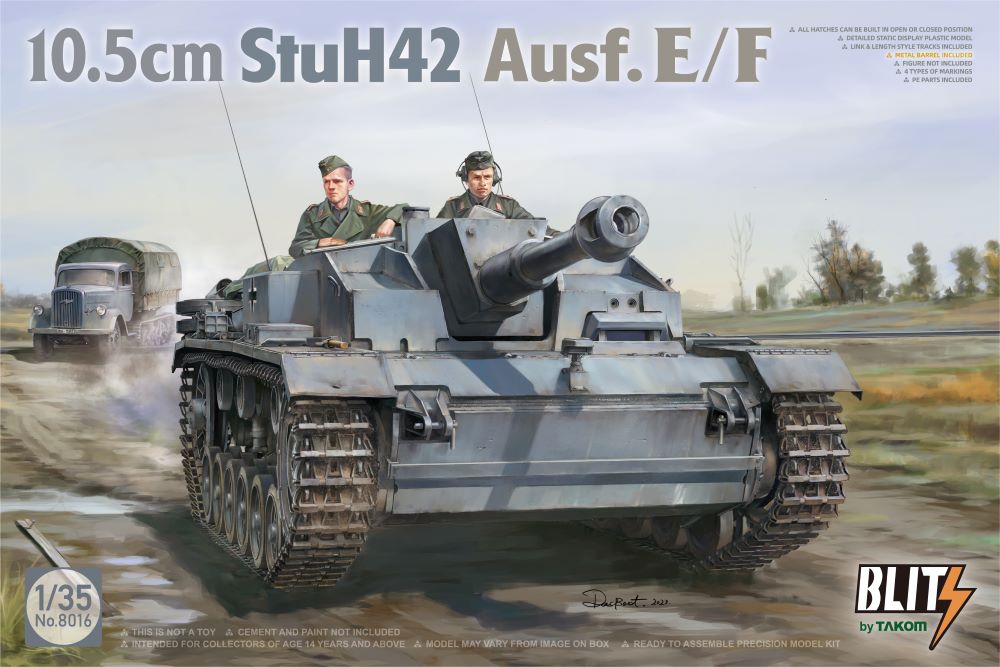 Takom 8016 StuGH Assault Gun w/10.5cm gun 1:35
