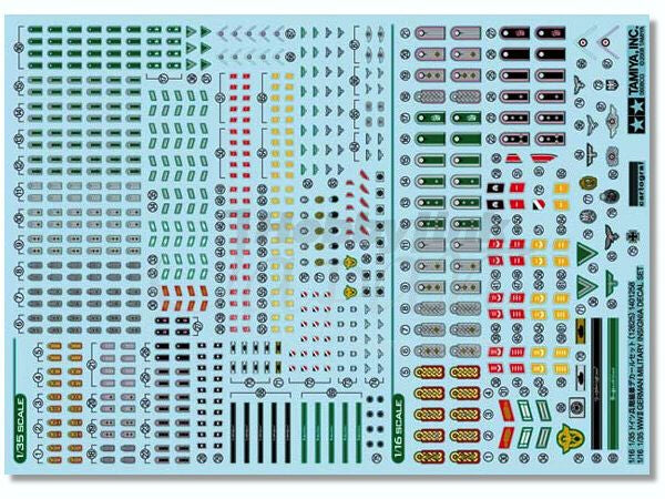 Tamiya 12625 German Insignia Decals 1:16 1:35