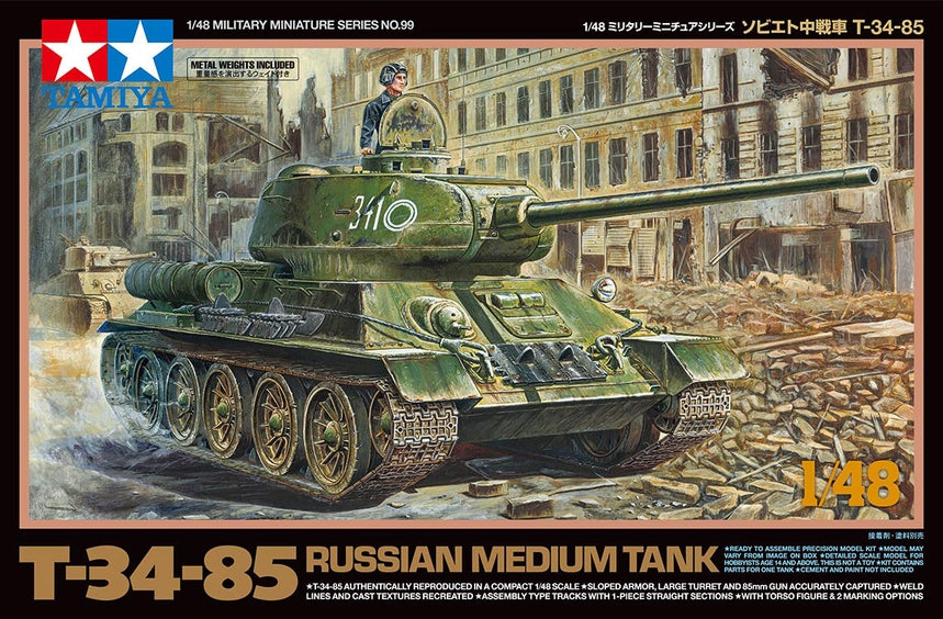 Tamiya 32599 Russian Medium Tank T-34-85 1:48