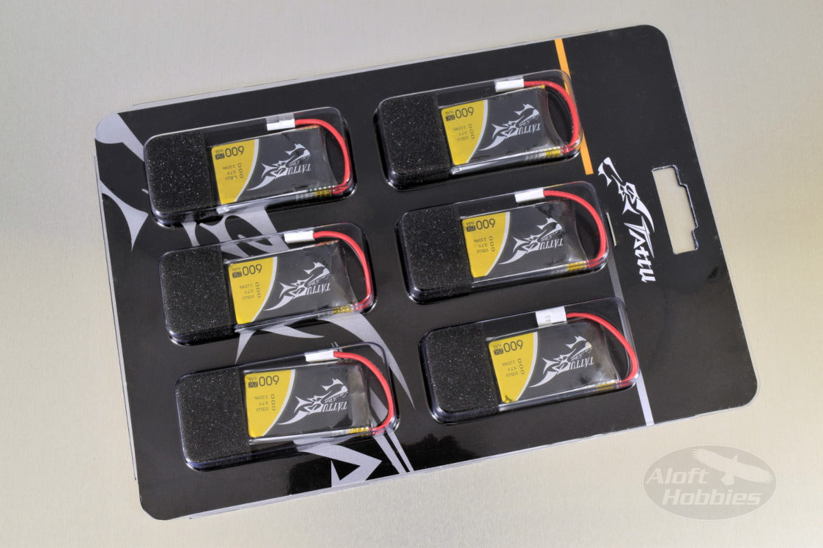 Tattu 1S 600mAh 25C (6-pack)