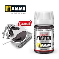 Ammo Mig 1506 BROWN/DARK GRN ENAM FILT