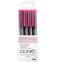 Copic Multiliner 4Pc Fine Nib Ink Pens, Pink Set