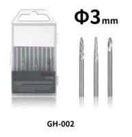 DSPIAE GH-002 Double Cut Tungsten Carbide Rotary Burr*3