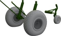 Eduard B-17F wheels diamond tread 1/48 Brassin for EDUARD