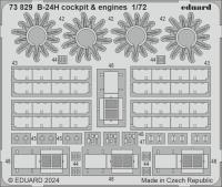 Eduard B-24H cockpit & engines 1/72 Photo etched set for AIRFIX