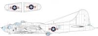 Eduard B-17F US national insignia w/ red outline 1/48 MASK for EDUARD