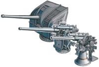 FineMolds 1/700 IJM 12 cm/45 AA Gun & 8 cm/40 AA Gun