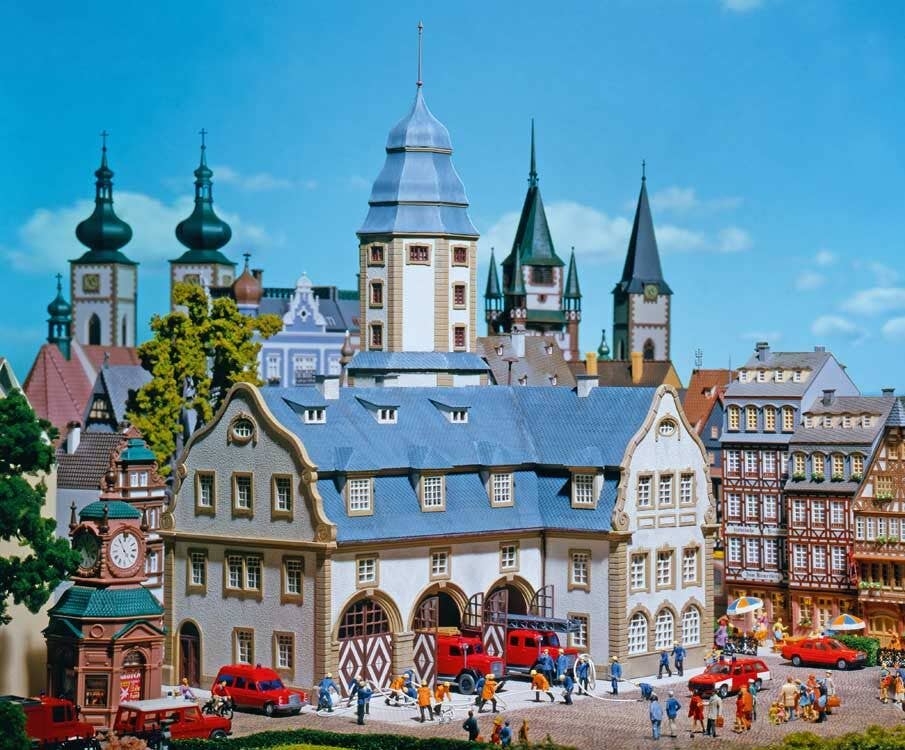 PREORDER Faller HO 191835 Town Hall with Fire Station Kit