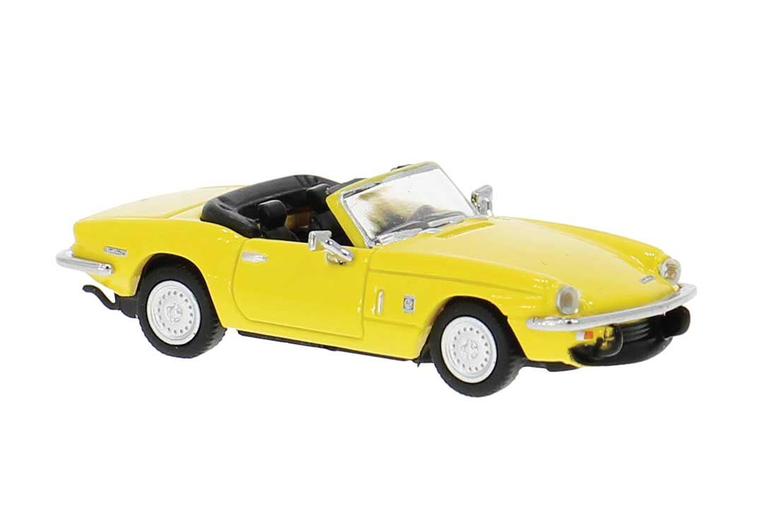 Brekina HO 15177 Top Down Triumph Spitfire Convertible, Yellow | 22.49
