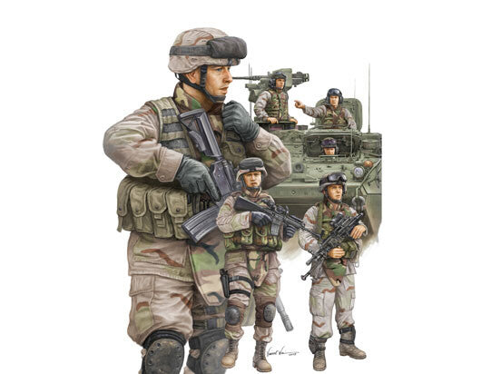 Trumpeter 424 Modern Us Army Armor Crew 1:35