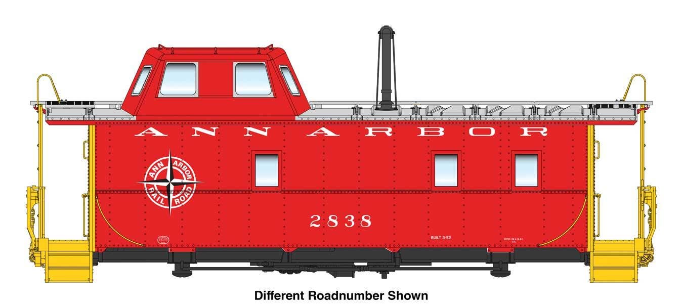 PREORDER Walthers Proto HO 920-103604 Wabash Streamlined Caboose, Ann Arbor #2838