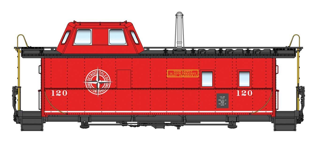 PREORDER Walthers Proto HO 920-103605 Wabash Streamlined Caboose, Detroit Toledo & Ironton #120