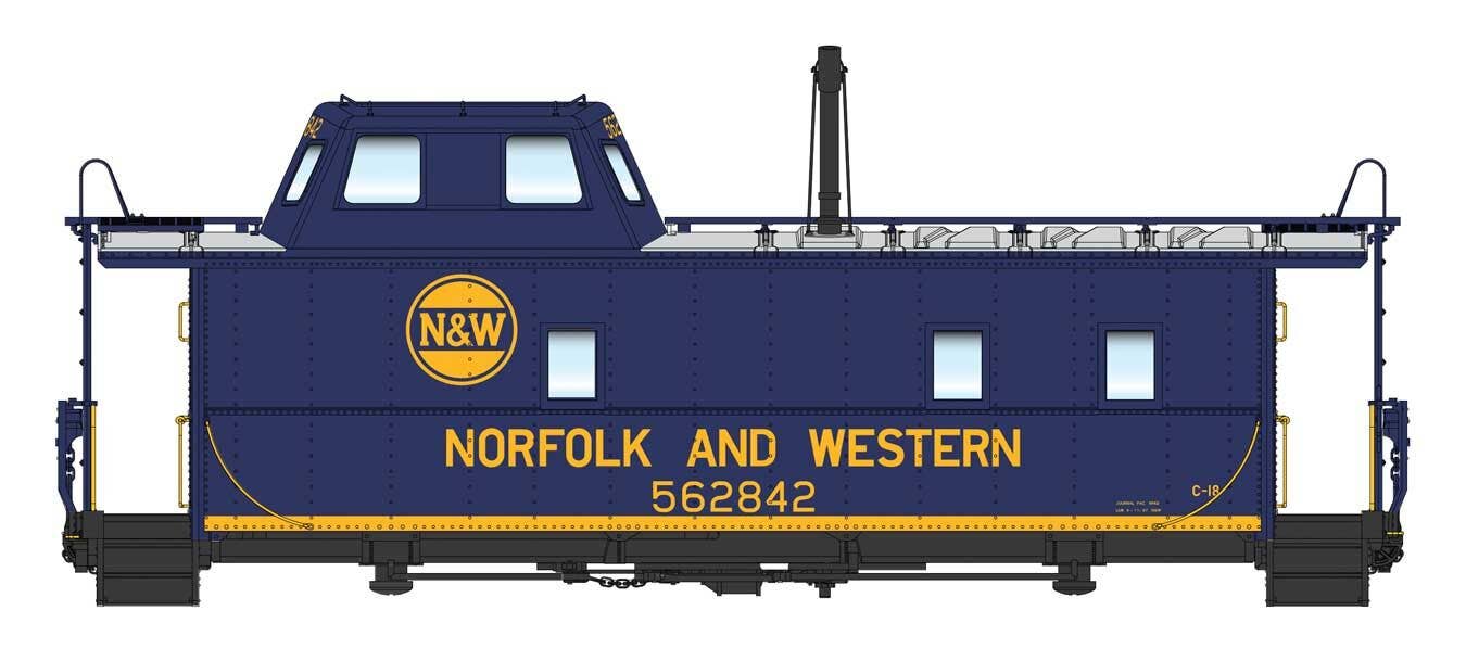 PREORDER Walthers Proto HO 920-103607 Wabash Streamlined Caboose, Norfolk & Western #562842