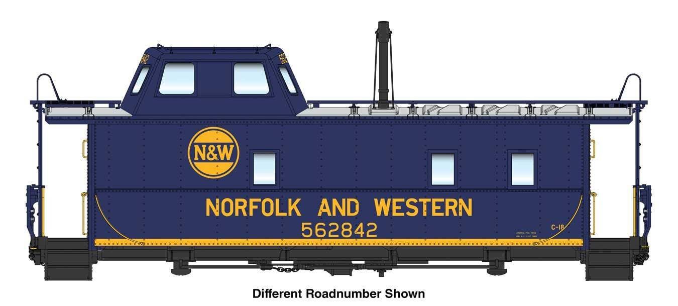 PREORDER Walthers Proto HO 920-103608 Wabash Streamlined Caboose, Norfolk & Western #562843