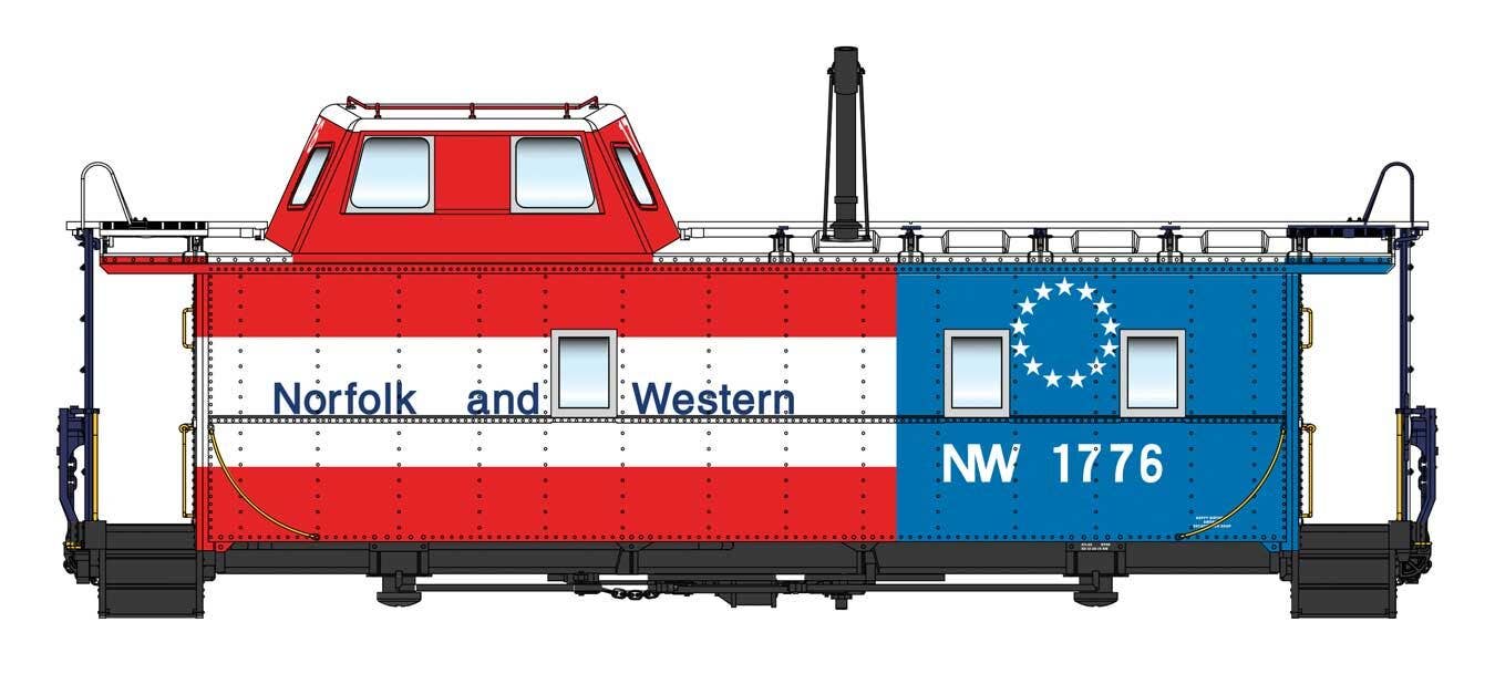 PREORDER Walthers Proto HO 920-103609 Wabash Streamlined Caboose, Norfolk & Western #1776