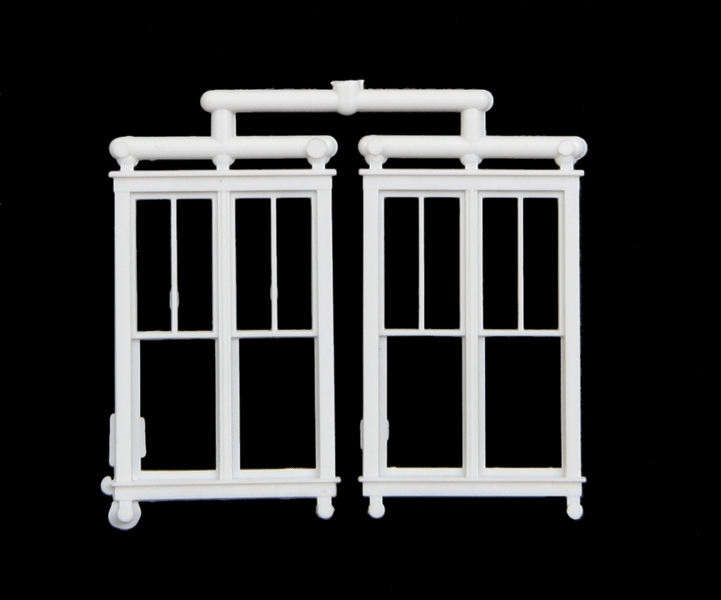 Micro Engineering HO 80-061 Double Windows, 66" x 104" 168 x 264cm (2-Pack)