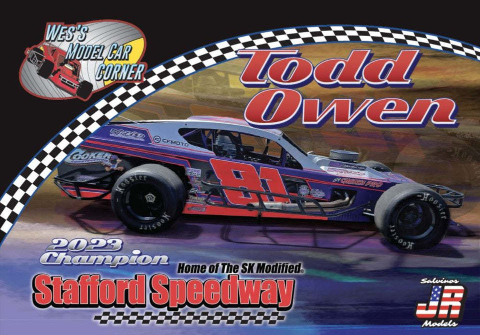 Wes’s Model Car Corner 43581 2023 Champ Stafford Speedway Todd Owen