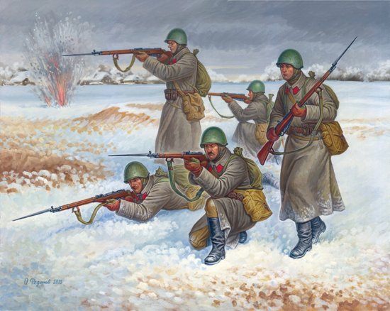 Zvezda 6197 Soviet Infantry Winter 1:72